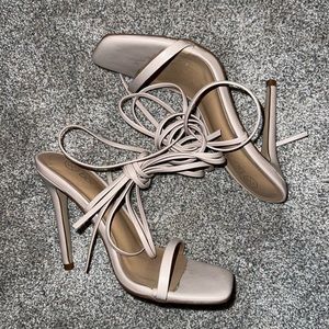 Boohoo tan heels